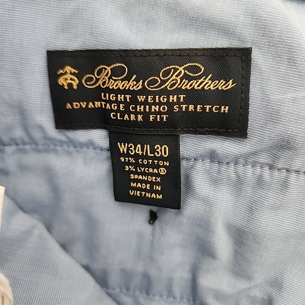 Brooks Brothers Lightweight Advantage Chino Stretch Clark Pants 34x30 Dark Gray